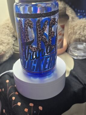 Blue LAVA Tumbler 'Thicker Than A Snickers'